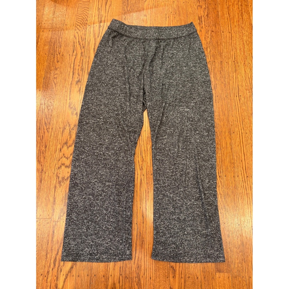 Quince Brushed Maternity Postpartum Lounge Pants Charcoal Wide Leg M